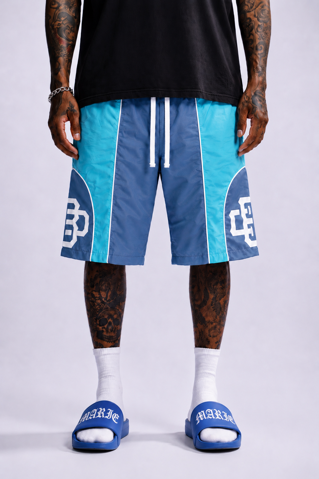 BeautifulDisaster Nylon Flow Shorts🌐 - Blue