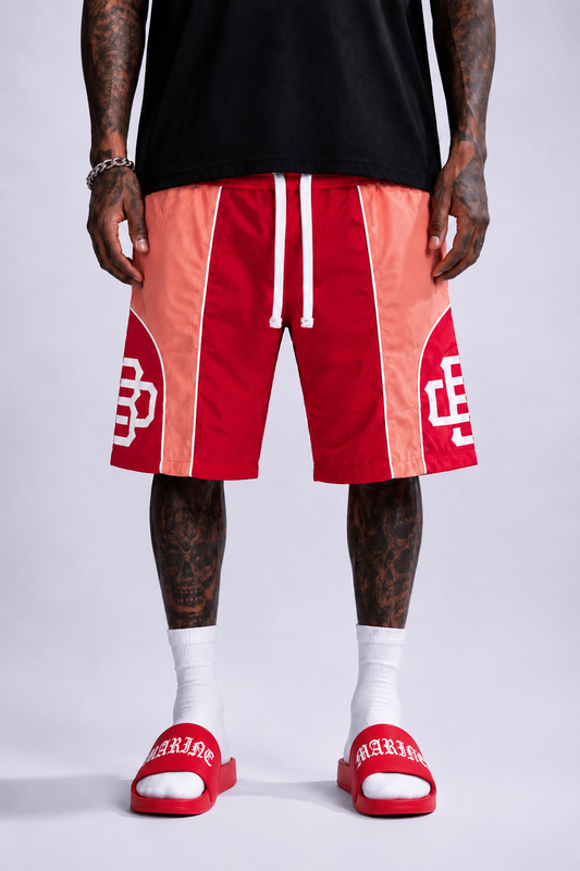 BeautifulDisaster Nylon Flow Shorts🌐 - Red